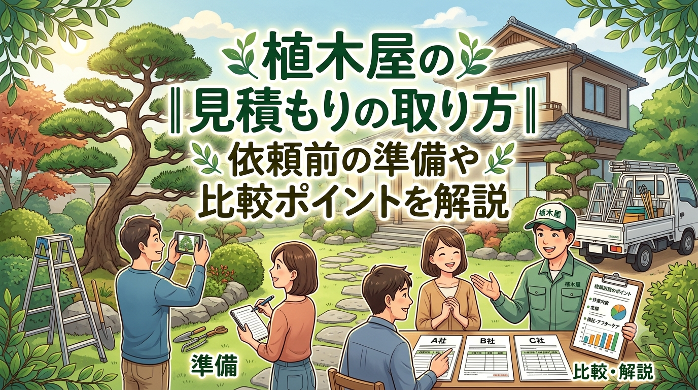 植木屋の見積もりの取り方｜依頼前の準備や比較ポイントを解説