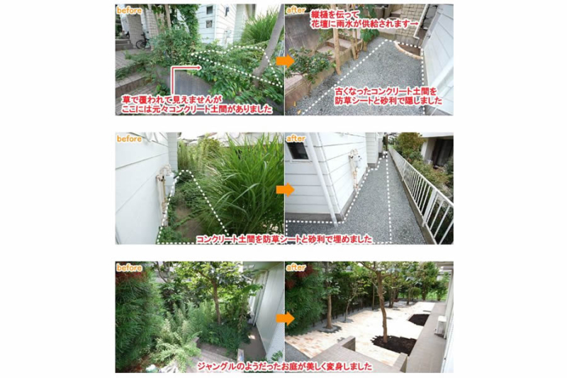 雑草対策施工例