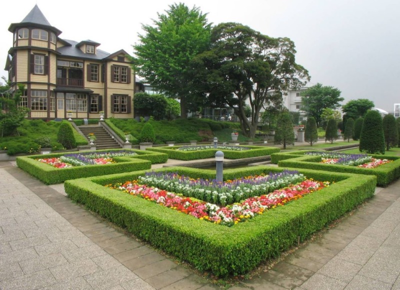 幾何学式の花壇